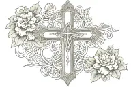 Catholic Cross for our son Dylan who died too soon. known as "Daddy's baby D, Dylan" tattoo design idea