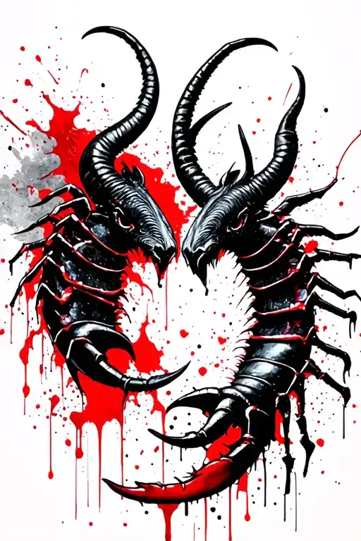 Capricorn Scorpio in love forever & always tattoo design idea