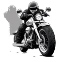 Harley Davidson road glide motorcycle riding tattoo design idea