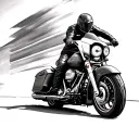 Harley Davidson road glide motorcycle riding tattoo design idea