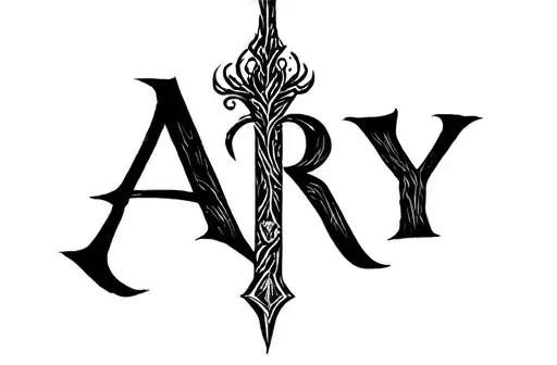 "Arya " tattoo design idea