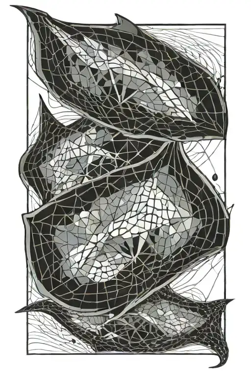 sting rays rising tattoo design idea