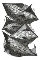 sting rays rising tattoo design idea