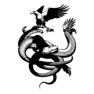eagle fighting snake wrapped around the arm tattoo design idea