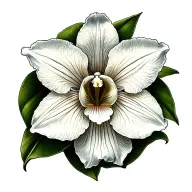 white cattleya flower wrap tattoo design idea