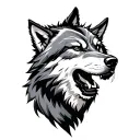 Generate me a tattoo for my hand - Spartan with a wolf tattoo design idea