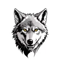 Generate me a tattoo for my hand - Spartan with a wolf tattoo design idea