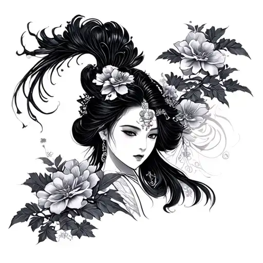 Japanese culture tattoo design idea