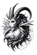 libra, gemini, aquarious, capricorn zodiac sign tattoo design idea