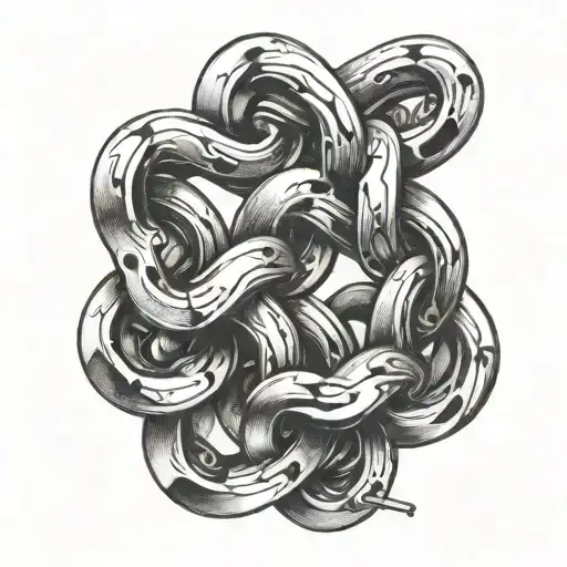 Chain, large links, tattoo design idea