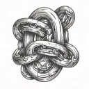 Chain, large links, tattoo design idea