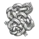Chain, large links, tattoo design idea