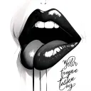 Will your tongue still remember the taste of my lips? tattoo design idea