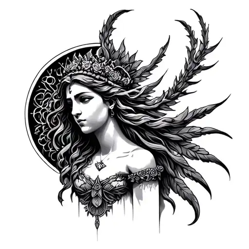 Hera Goddess tattoo design idea