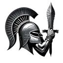 spartan warrior tattoo design idea