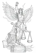 freedom and justice tattoo design idea