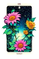 Cyberpunk Tarot Flower tattoo design idea