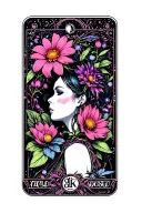 Cyberpunk Tarot Flower tattoo design idea