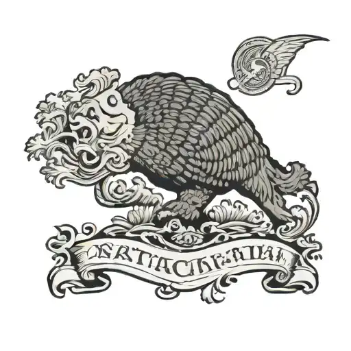 use the symbalism of north carolina state flag but swap with the letters C and T and use a tear drop tattoo design idea