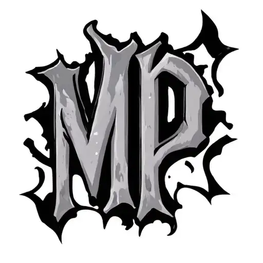 "MP" azteca tattoo design idea