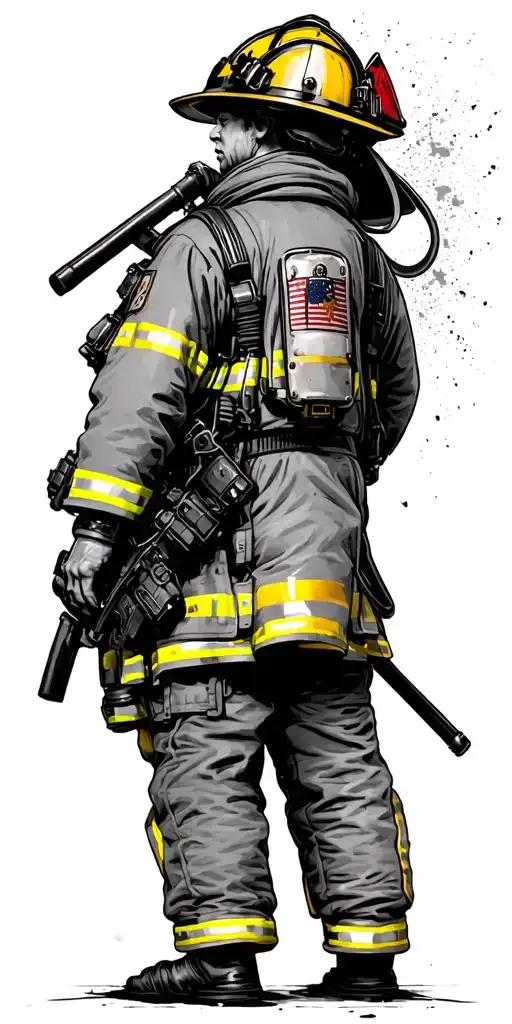 firefighter life stories life death tattoo design idea