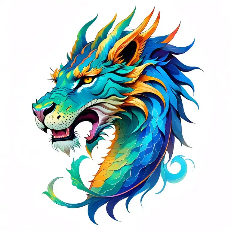 leo dragon tattoo design idea