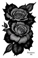 scripture proverbs 3:5 6 tattoo design idea