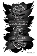 scripture proverbs 3:5 6 tattoo design idea