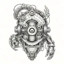 sound artificial intelligence electronic tattoo design idea