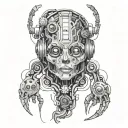 sound artificial intelligence electronic tattoo design idea
