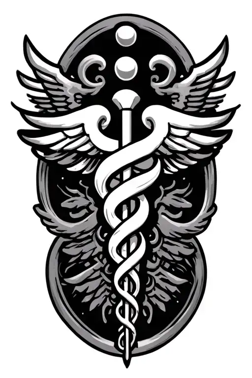 caduceus tattoo design idea