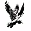 icarus falling tattoo design idea