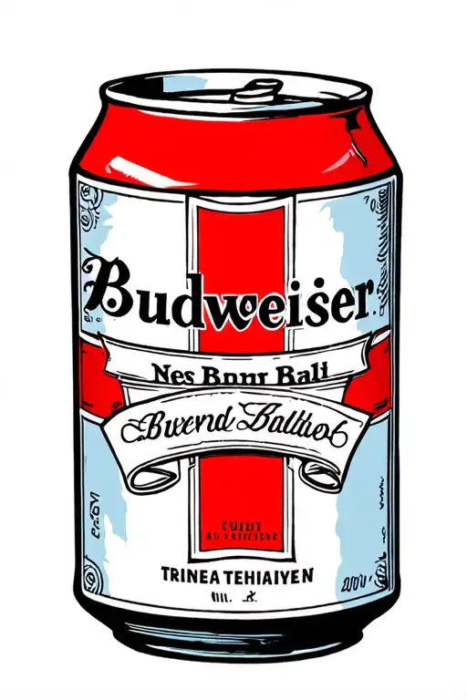 Budweiser can tattoo design idea
