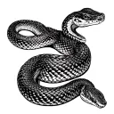 Western Diamondback Rattlesnake wrapping tattoo design idea
