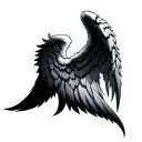 gothic angel wings tattoo design idea