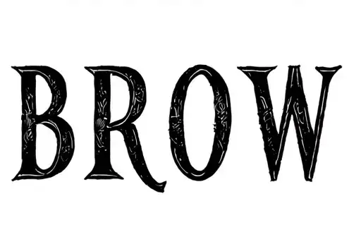 "BROW" tattoo design idea