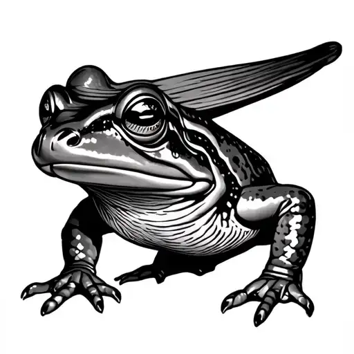 bullfrog dressed as a peaky blinder Thomas Shelby tattoo design idea