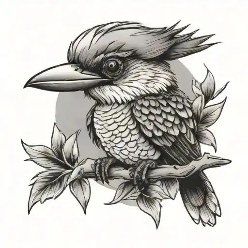 mechanical kookaburra tattoo design idea