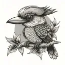 mechanical kookaburra tattoo design idea