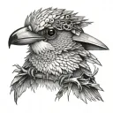 mechanical kookaburra tattoo design idea