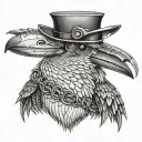 mechanical kookaburra tattoo design idea