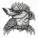 mechanical kookaburra tattoo design idea