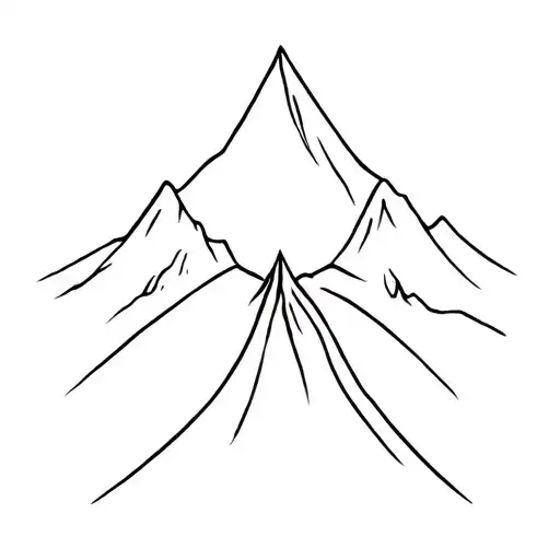 volcano tattoo design idea