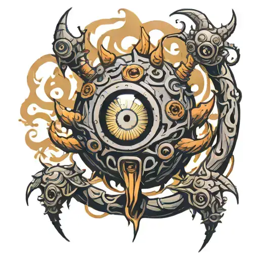 beholder from dungeons and dragons tattoo design idea