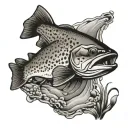 Brown Trout tattoo design idea
