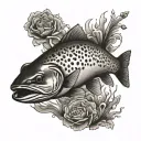 Brown Trout tattoo design idea