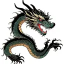 Oriental dragon tattoo design idea