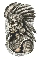 Mayan warrior tattoo design idea