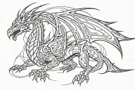 Zelda light dragon wrapped tattoo design idea