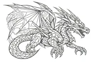 Zelda light dragon wrapped tattoo design idea